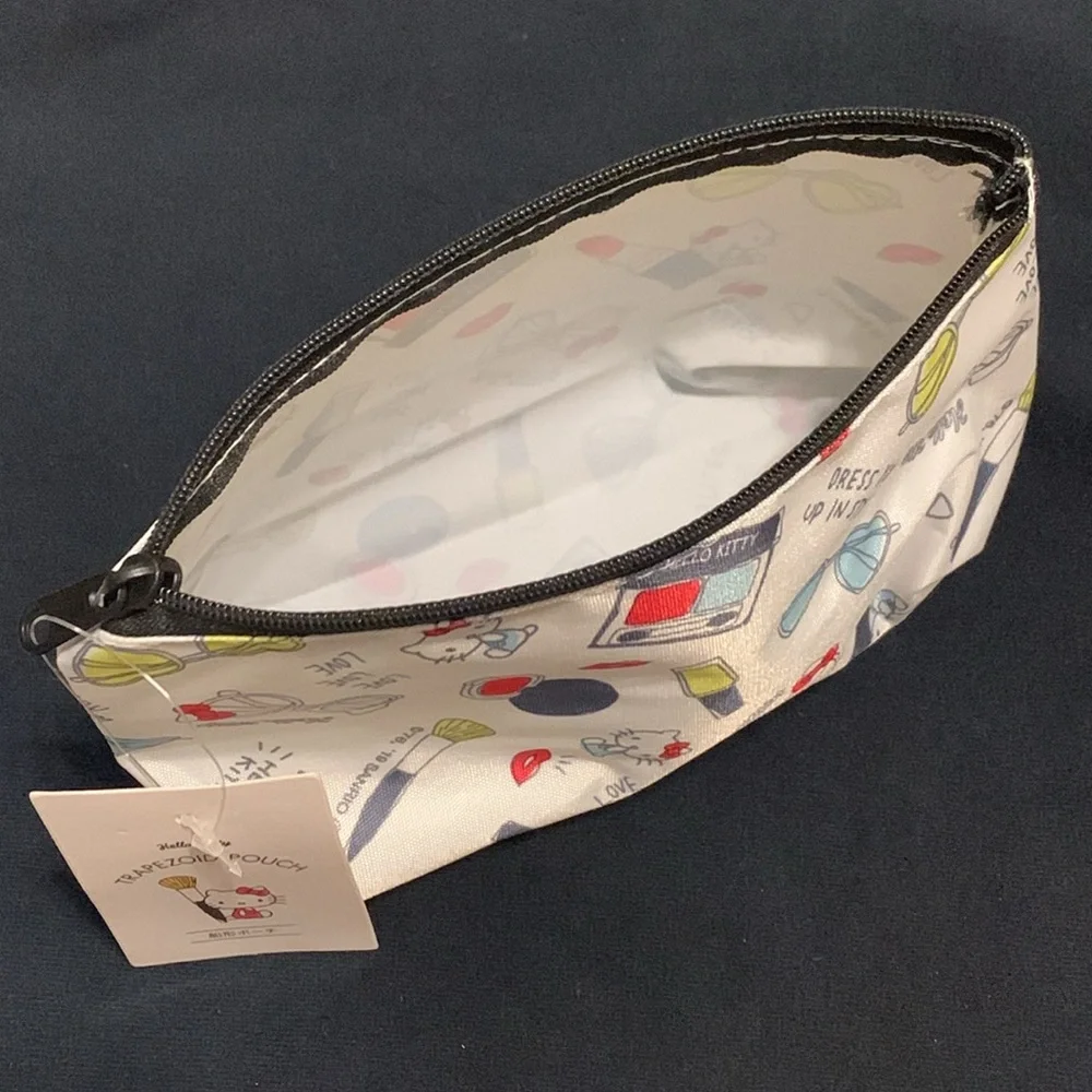 NWT Hello Kitty Makeup Bag Trapezoid Pouch from Japan